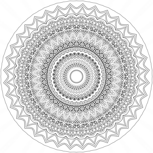 Мандала поэтапное рисование