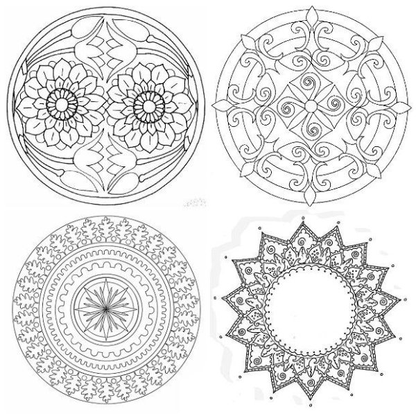 Мандала поэтапное рисование