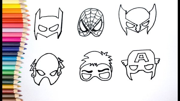 Рисунок супергероя по деталям