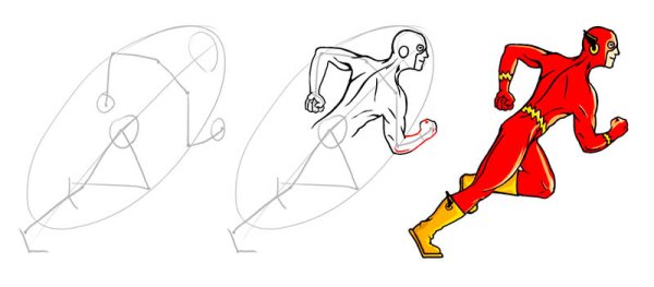 Рисунки супергероев пошагово