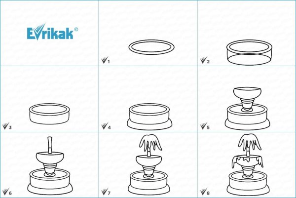 Как нарисовать фонтан