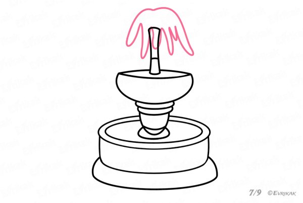 Фонтан рисунок