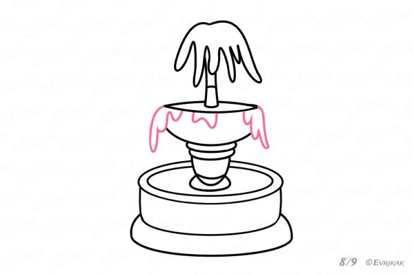 Фонтан рисунок