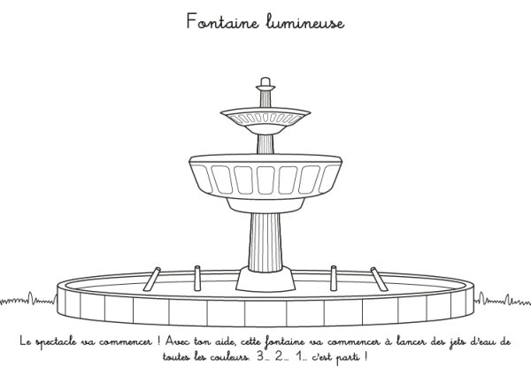 Фонтан трафарет