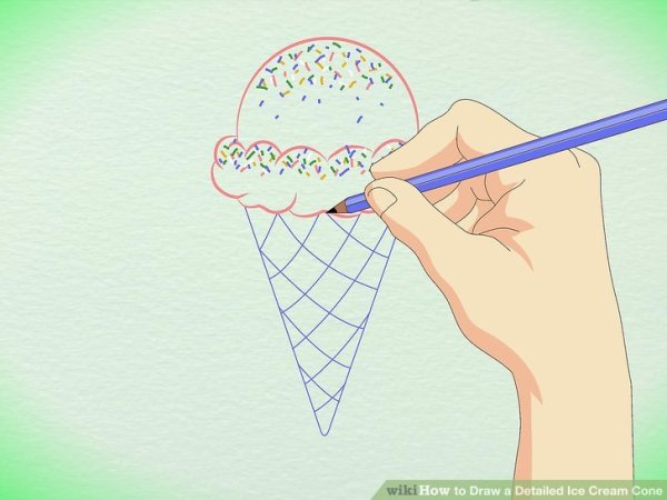 Мороженое рисунок поэтапно