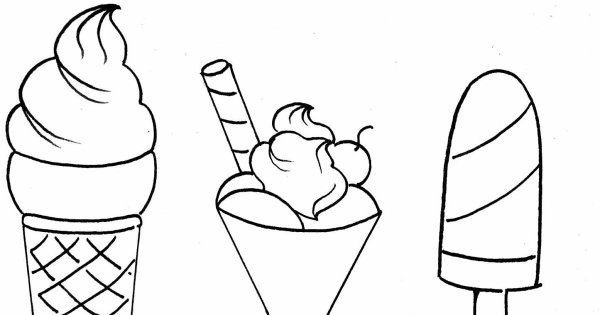 Раскраска мороженое