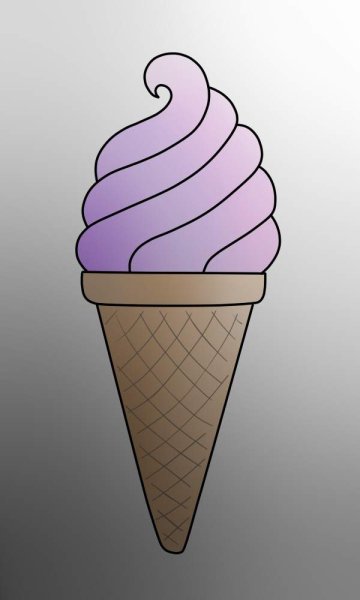Мороженое срисовать легко