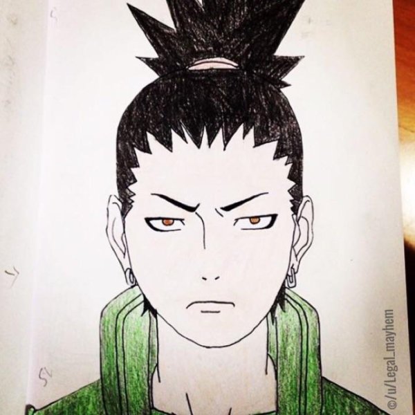 Шикамару Нара карандашом