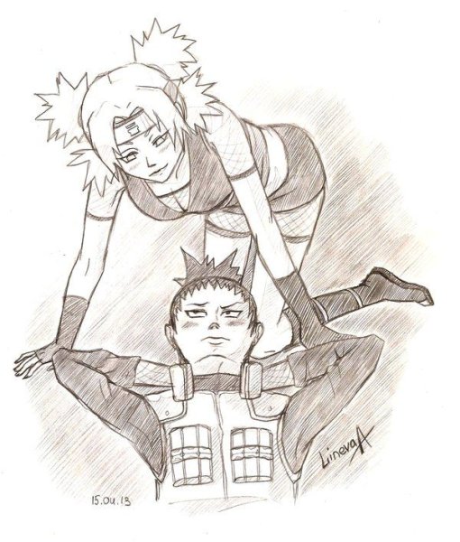 Шикамару и Темари для срисовки