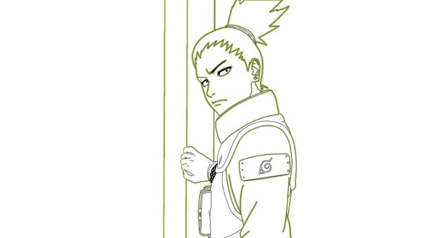 Раскраски аниме Наруто Шикамару