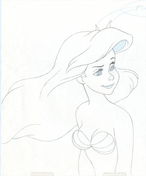 Зарисовки Ариель Уолт Дисней