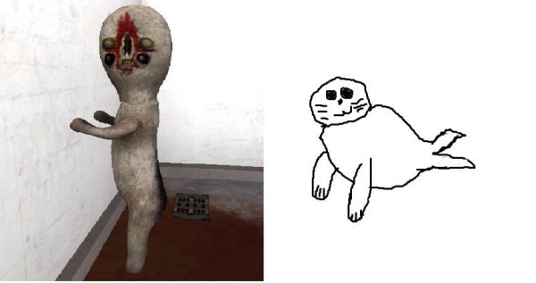 SCP 173 распечатка Раскрашенная