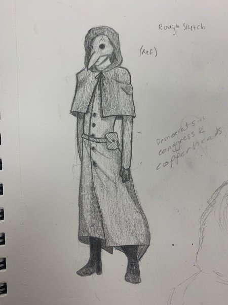 SCP 106 рисунок карандашом