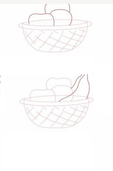 Рисование корзина пошагово