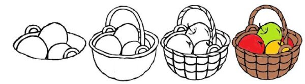 Паустовский корзина с еловыми шишками рисунок карандашом