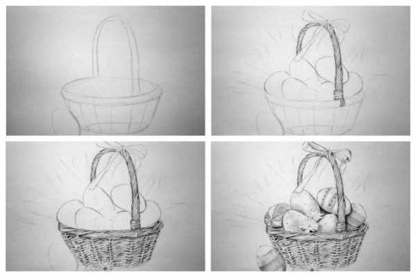 Поэтапное рисование посуды