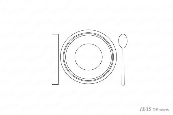 Тарелка вид сверху рисунок