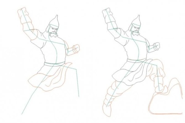 Поэтапный рисунок богатыря