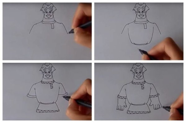 Нарисовать богатыря легко и быстро