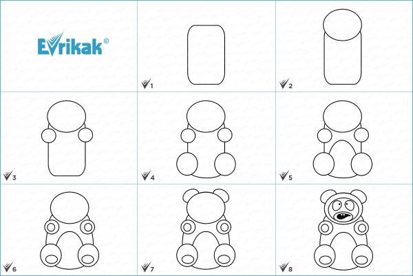 Как нарисовать медведя Валерку