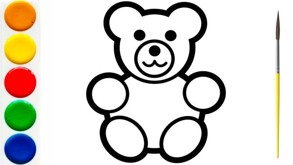 Медведь Валера раскраска