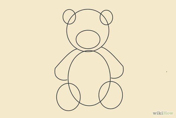 Медведь для рисования для детей