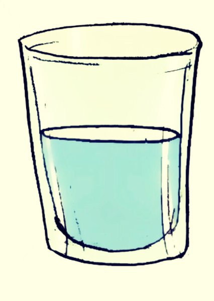 Стакан воды схематично