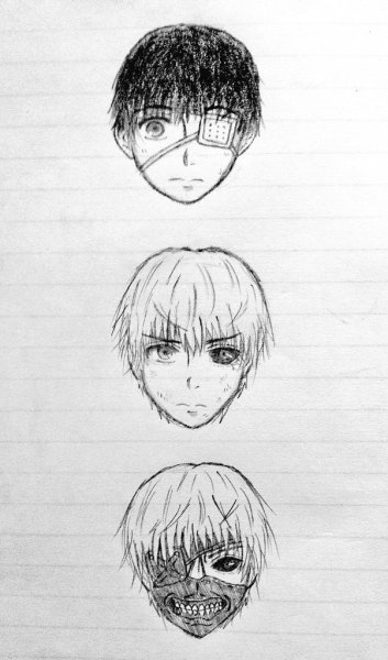 Канеки Кен рисовка