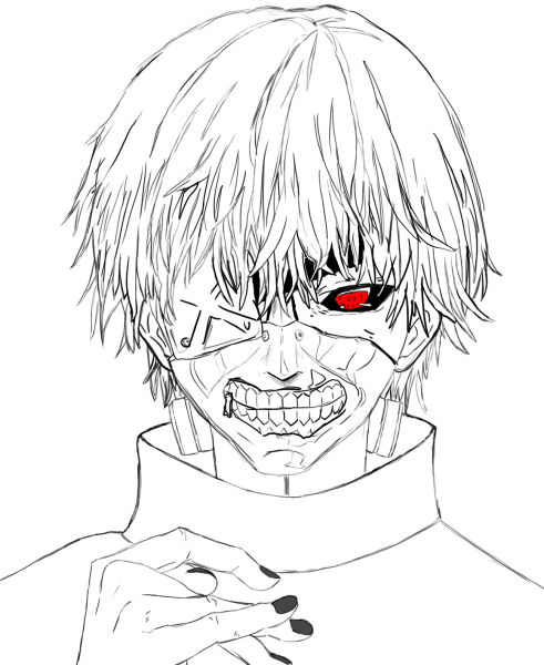 Канеки Кен набросок