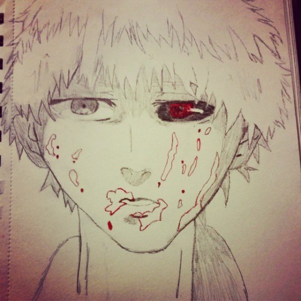 Канеки плачет для срисовки