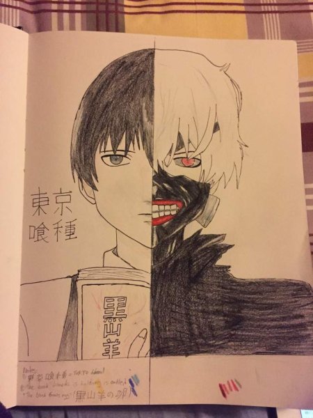 Раскраски для мальчиков аниме Токийский гуль