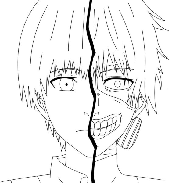 Канеки Кен кровь из глаза