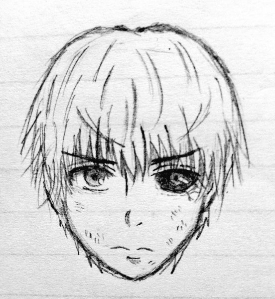 Маска Канеки рисунок