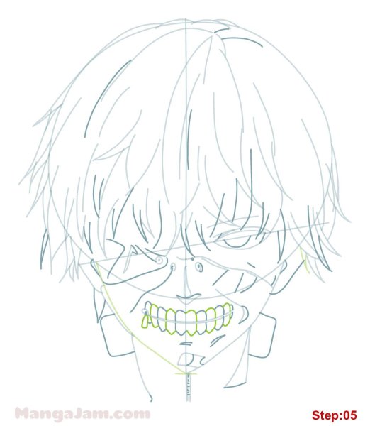 Канеки Кен раскраска