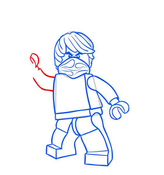 Лего Ниндзяго нарисовать Коул