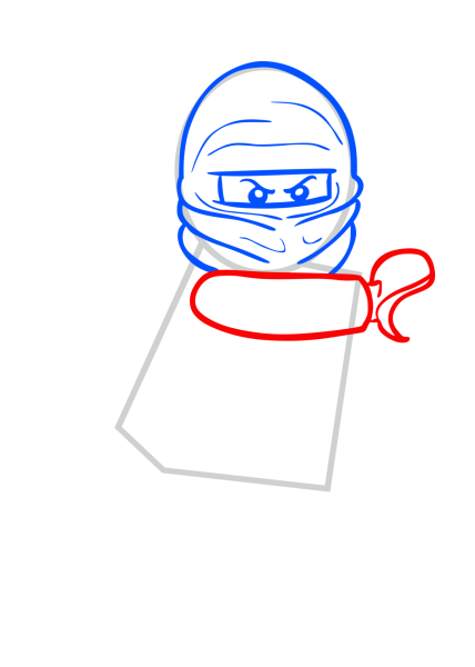 Нарисовать лего Ниндзяго Кай