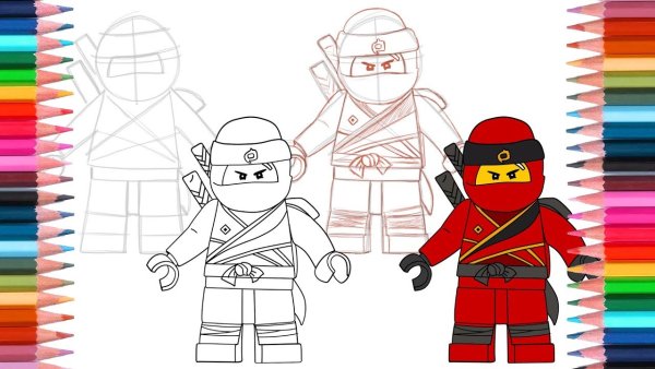 Нарисовать лего Ниндзяго Кай
