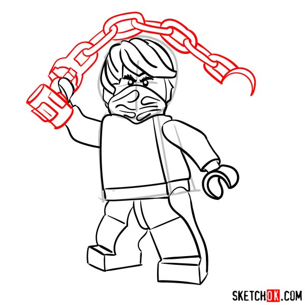 Лего Ниндзяго нарисовать Коул