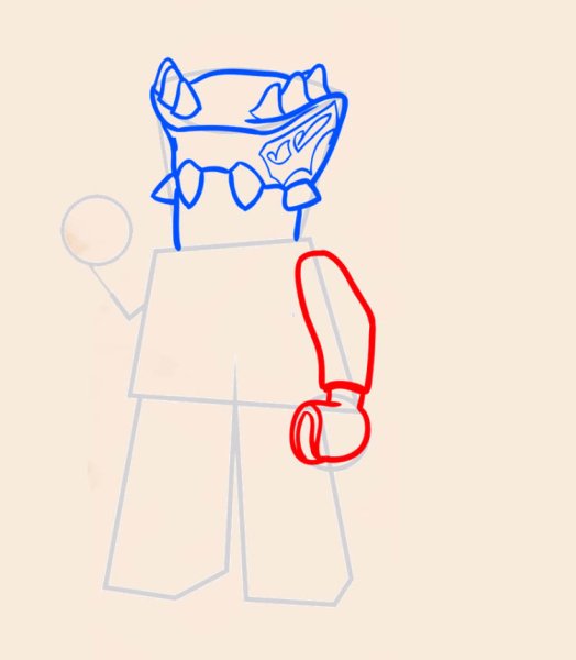 Поэтапное рисование лего Ниндзяго