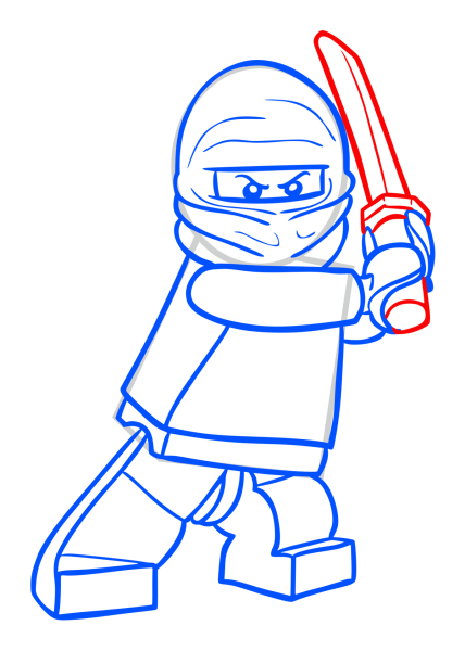 Рисовать лего Ниндзяго Зейн