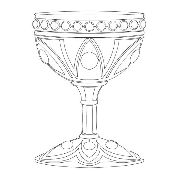 Чаша раскраска для детей