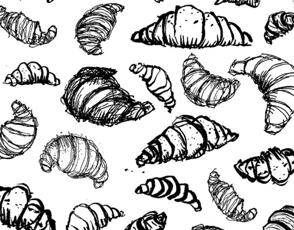 Круассан раскраска