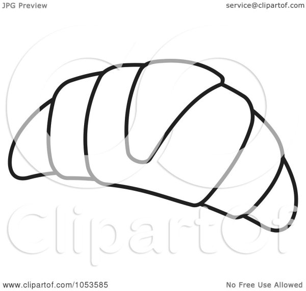 Круассан раскраска