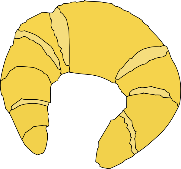 Круассан мультяшный