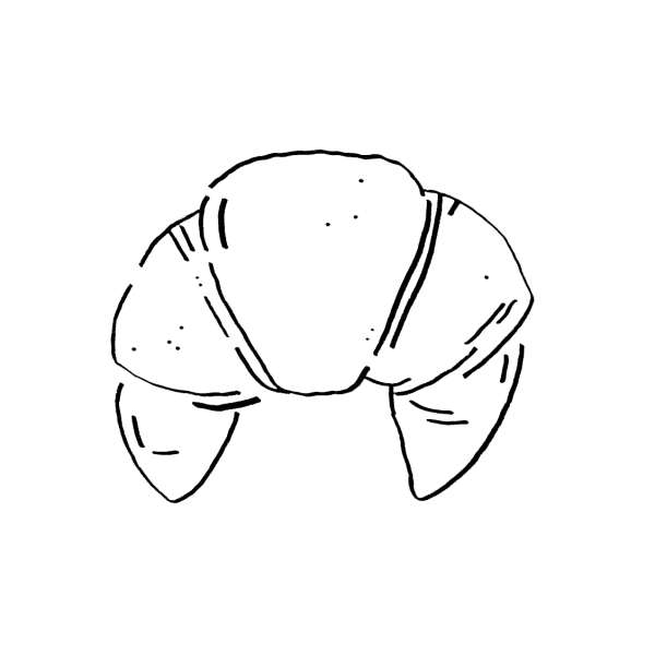 Круассан раскраска