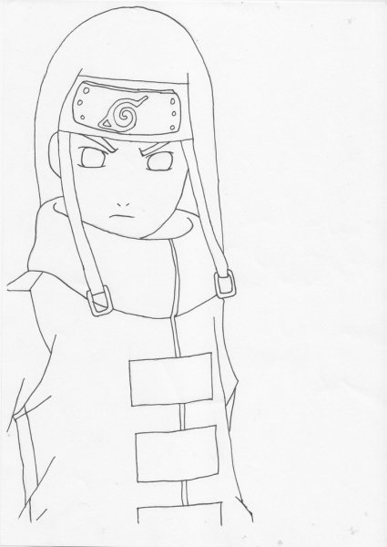 Раскраски Наруто Неджи