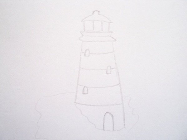 Рисунок маяка карандашом 6 класс поэтапно