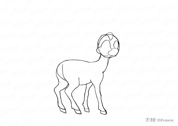 Нарисовать олененка карандашом поэтапно для начинающих