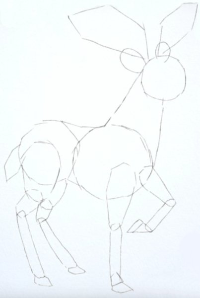 Бэмби карандашом