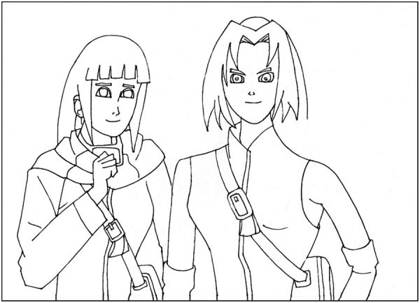 Раскраски Наруто Конан